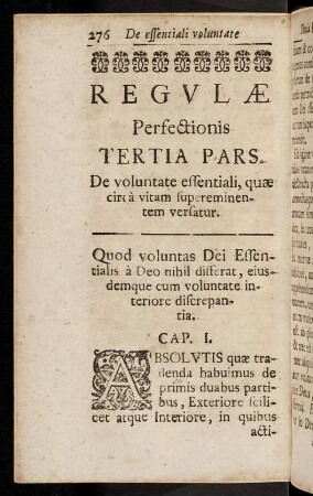 276-560, Regulae Perfectionis Tertia Pars