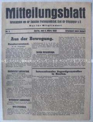 Mitteilungsblatt der Deutschen Friedensgesellschaft