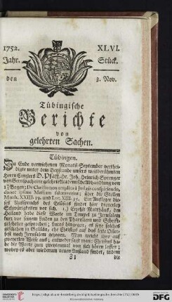 [XLVI.-XLIX. Stück] (November 1752)