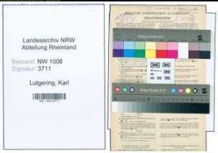 Entnazifizierung Karl Lutgering , geb. 02.02.1903 (Zollbeamter)