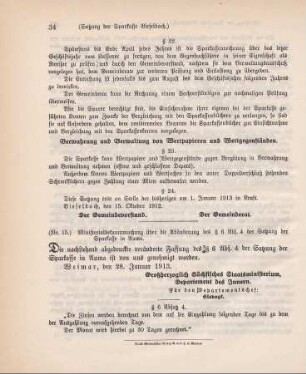 Nr. 15: Ministerialbekanntmachung über die Abänderung der Satzung der Sparkasse Auma