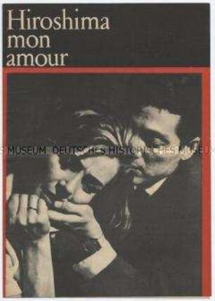 Programm aus der DDR zum französischen Spielfilm "Hiroshima mon amour"