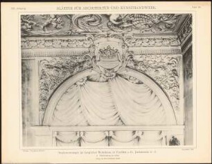 Stuckverzierung im Langschen Wohnhaus, Frankfurt/Oder: Ansicht Türöffnung im Salon (aus: Blätter für Architektur und Kunsthandwerk, 16. Jg., 1903, Tafel 30)