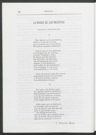 La noche de los muertos : Balada de Apeles Mestres