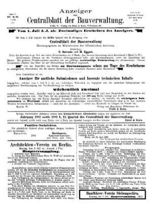 Anzeiger zum Zentralblatt der Bauverwaltung, No. 26
