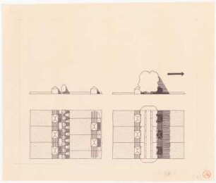 Proportionsstudien und Sonneinfall: Grundrisse, Ansichten