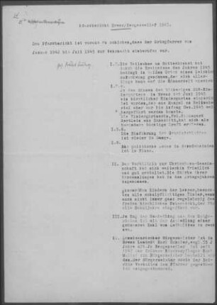 Brenz mit Bergenweiler: Pfarrbericht 1945