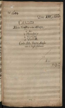 Meine Seufzer meine Klagen; V (4), orch, bc; a-Moll