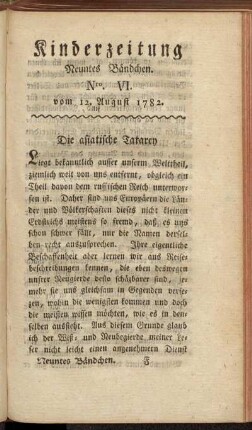 Nro. VI. vom 12. August 1782
