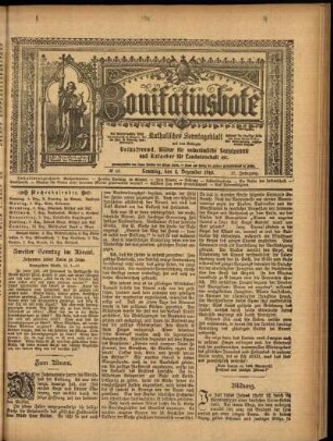 Erste Ausgabe vom Sonntag, den 04. Dezember 1910.