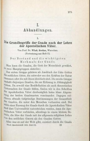 275-317 Die Grundbegriffe der Gnade nach der Lehre der Apostolischen Väter