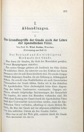 275-317 Die Grundbegriffe der Gnade nach der Lehre der Apostolischen Väter