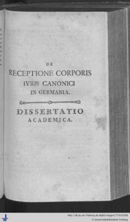De Receptione Corporis Iuris Canonici in Germania.