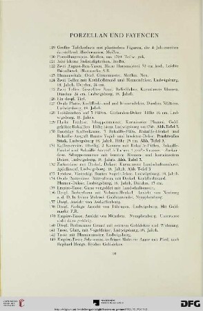 Porzellan und Fayencen (Nr. 119-212d)