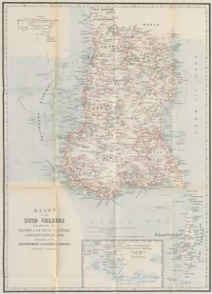 Kaart van Zuid Celebes