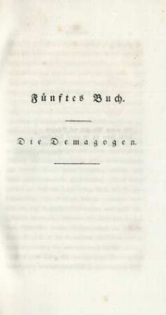 Fünftes Buch. Die Demagogen