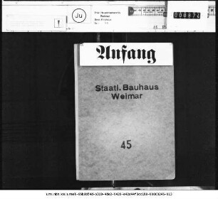 Zahlenmäßige Aufstellung und Abrechnung über die ausgegebenen bzw. verkauften Karten zu den Veranstaltungen der Bauhauswoche und zur Bauhausausstellung im Sommer 1923 in Jena und Weimar