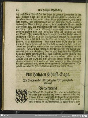 Am heiligen Christ-Tage