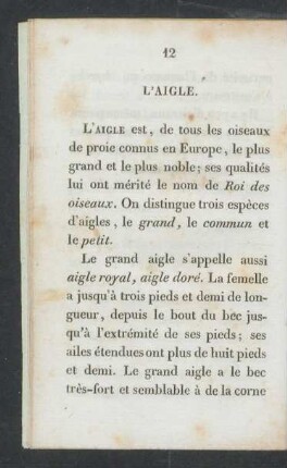 [L'aigle. - Le chat-huant.]