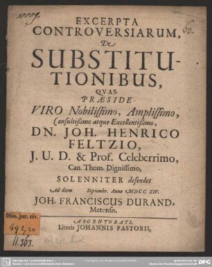 Excerpta Controversiarum, De Substitutionibus