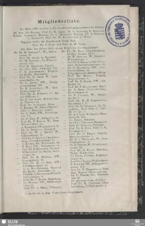 Mitgliederliste