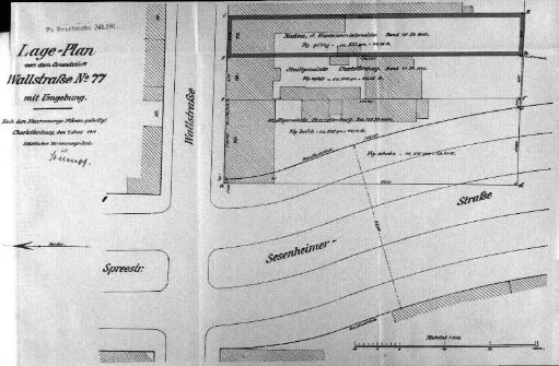 Lageplan (190), 14. Juni 1911