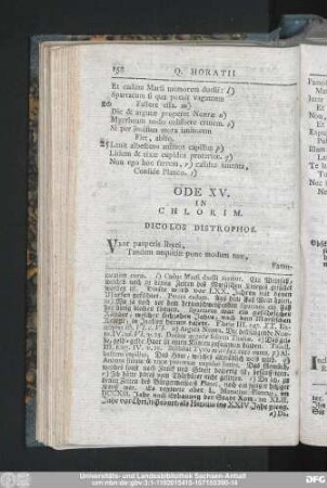 Ode XV. In Chlorim.