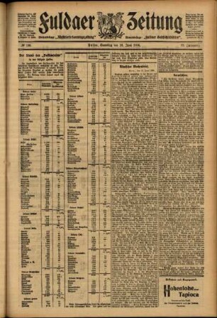 Dritte Ausgabe vom Samstag, den 16. Juni 1906.