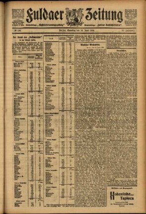 Dritte Ausgabe vom Samstag, den 16. Juni 1906.
