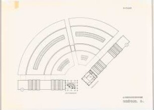 Institut für Kulturanthropologie, gegenüber der Kongresshalle, Berlin-Tiergarten Schinkelwettbewerb 1984: Grundriss 4.OG 1:200