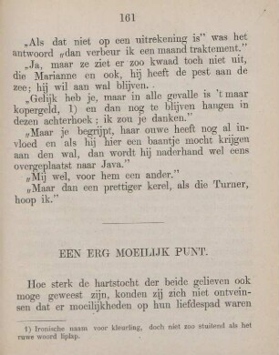 Een erg moeilijk punt