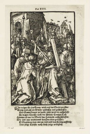 Kreuztragung, Blatt 14 der Folge "Kleine Passion"