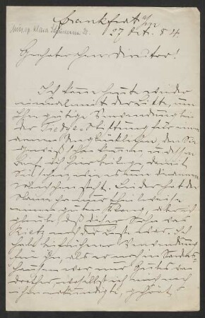 Brief an Franz Wüllner : 27.10.1884