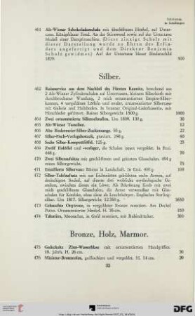 Bronze, Holz, Marmor (Nr. 475-487)