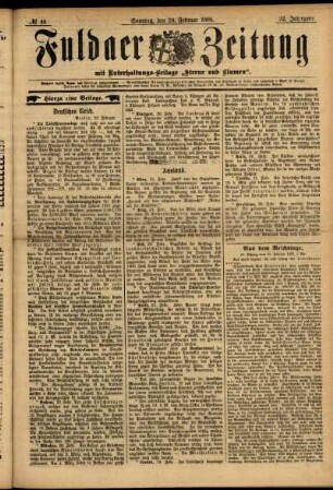 Erste Ausgabe vom Sonntag, den 24. Februar 1895.