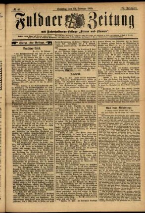 Erste Ausgabe vom Sonntag, den 24. Februar 1895.