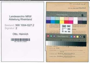 Entnazifizierung Heinrich Otto , geb. 02.06.1908 (Kaufm.Angestellter)