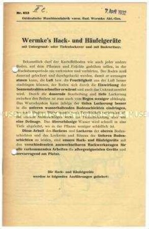 Hack- und Häufelgeräte