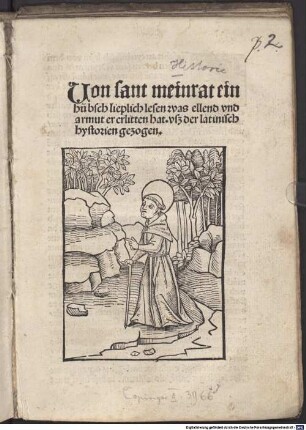 Von Sant Meinrat ein hübsch lieplich lesen, was ellend und armut er erlitten hat