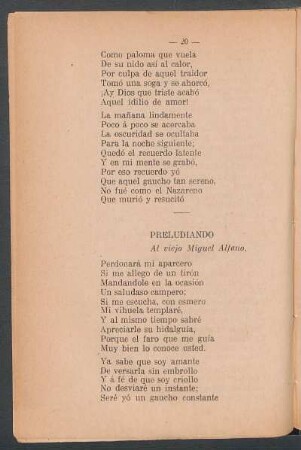 Preludiando : Al viejo Miguel Alfano