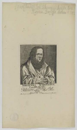 Bildnis des Iohannes Schonervs