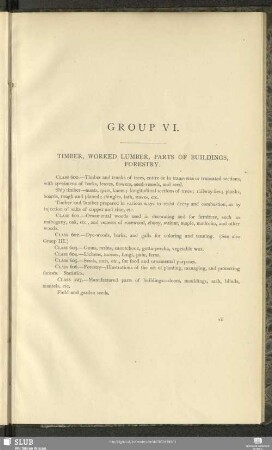 Group VI. Timber, Worked Lumber, Parts Of Buildings, Forestry