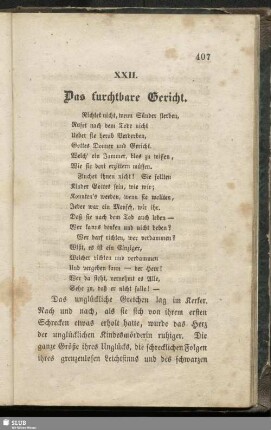 XXII. Das furchtbare Gericht