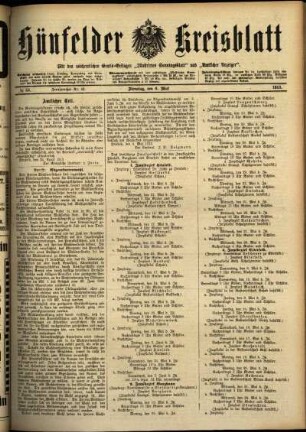 Ausgabe vom Dienstag, den 06. Mai 1913.