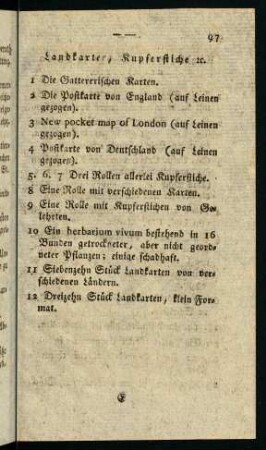 97, Landkarten, Kupferstiche rc.