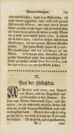 IX. Von der Höflichkeit.