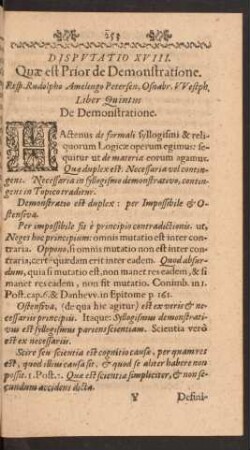 Liber Quintus De Demonstratione.