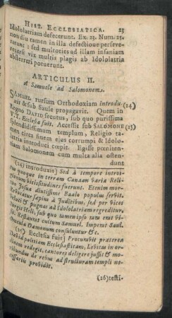 Articulus II. A Samuele ad Salomonem