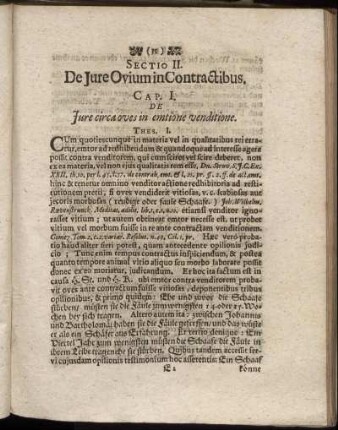 Sectio II. De Jure Quium in Contractibus.