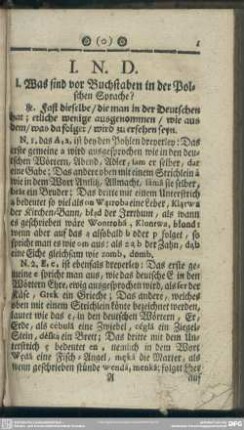 [1. Eine kurtz-gefaßte Grammatica]